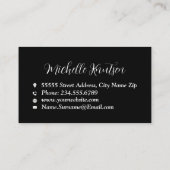 Professionele Huis Schoonmaak Service zwart wit Visitekaartje (Achterkant)