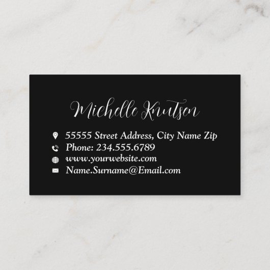 Professionele Huis Schoonmaak Service zwart wit Visitekaartje (Achterkant)