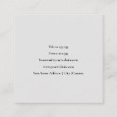 Professionele Huis Schoonmaak Services Visitekaart Vierkante Visitekaartje (Achterkant)