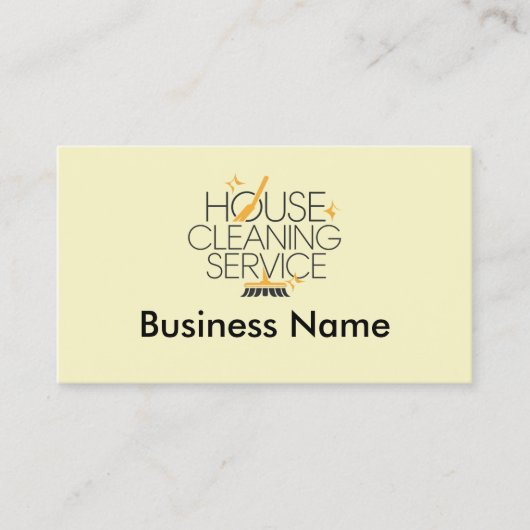 Professionele Huis Schoonmaak Services Visitekaart Visitekaartje (Voorkant)