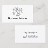 Professionele Huis Schoonmaak Services Visitekaart Visitekaartje (Voorkant / Achterkant)