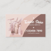 Professionele huis schoonmaakservice modern visitekaartje (Voorkant)