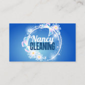 Professionele huis schoonmaken sprankelende vlinde visitekaartje (Achterkant)