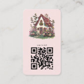 Professionele Huis Zorgverlener Services QR-code Visitekaartje (Achterkant)