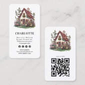 Professionele Huis Zorgverlener Services QR-code Visitekaartje (Voorkant / Achterkant)