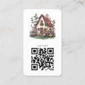 Professionele Huis Zorgverlener Services QR-code Visitekaartje (Achterkant)