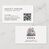 Professionele Huis Zorgverlener Services QR-code Visitekaartje (Voorkant / Achterkant)