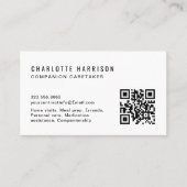 Professionele Huis Zorgverlener Services QR-code Visitekaartje (Voorkant)