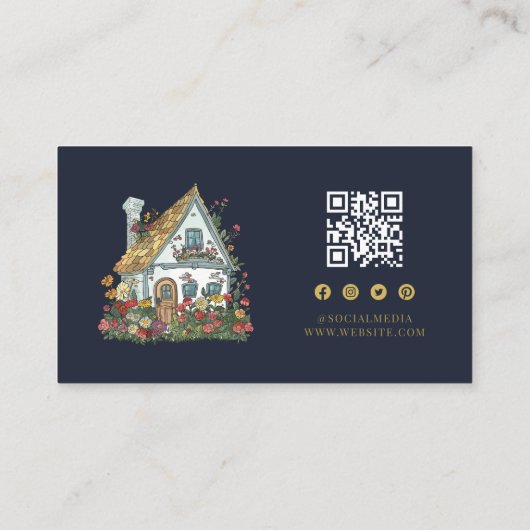 Professionele Huis Zorgverlener Services QR-code Visitekaartje (Achterkant)