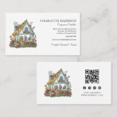 Professionele Huis Zorgverlener Services QR-code Visitekaartje (Voorkant / Achterkant)