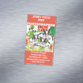 Professionele Huisdierenfotograaf Gevouwen Visitek Magnetisch Visitekaartje (Voorbeeld)