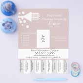 Professionele huishoudelijke reiniging roze afsche flyer (Enkel)