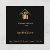 Professionele huishoudreinigingsmachine Gold Glitt Vierkante Visitekaartje (Achterkant)