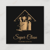 Professionele huishoudreinigingsmachine Gold Glitt Vierkante Visitekaartje (Voorkant)