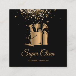 Professionele huishoudreinigingsmachine Gold Glitt Vierkante Visitekaartje
