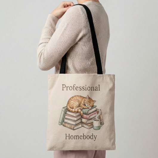 Professionele Huisluiaard Gemberkat Boeken Grappig Tote Bag