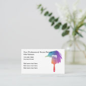 Professionele huisschilder Kleurrijke verfborstel Visitekaartje (Staand voorkant)