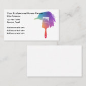 Professionele huisschilder Kleurrijke verfborstel Visitekaartje (Voorkant / Achterkant)