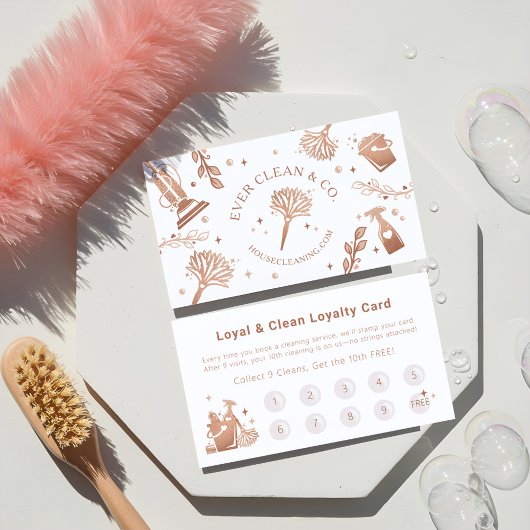 Professionele hulpmiddelen en huishoudreinigingsmi klantenkaartje