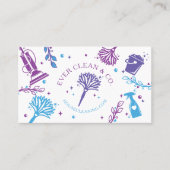 Professionele hulpmiddelen en huishoudreinigingsmi visitekaartje (Voorkant)