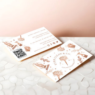 Professionele hulpmiddelen en huishoudreinigingsmi visitekaartje