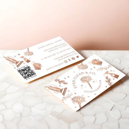 Professionele hulpmiddelen en huishoudreinigingsmi visitekaartje