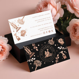 Professionele hulpmiddelen en huishoudreinigingsmi visitekaartje