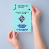Professionele HVAC Flyers (QR-code, Logo en slogan (Hand)