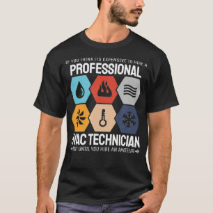 Professionele HVAC-technicus die HVAC-technologie  T-shirt