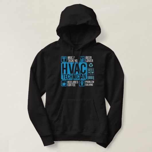 Professionele HVAC-technicus HVAC-verwarming koeli Hoodie (Design voorkant)