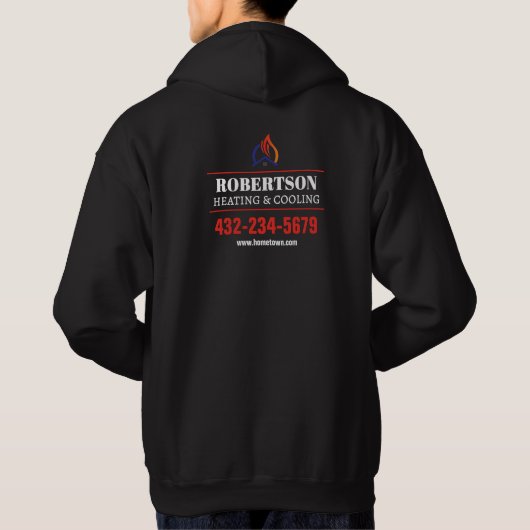 Professionele HVAC Verwarming Koeling Hoodie (Achterkant)