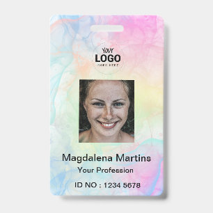 professionele identiteitskaart inkt spat badge