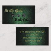 Professionele Ierse Pub Lucky Shamrock Visitekaartje (Voorkant / Achterkant)