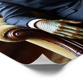 Professionele Iguana in een Business Suit Poster (Hoek)