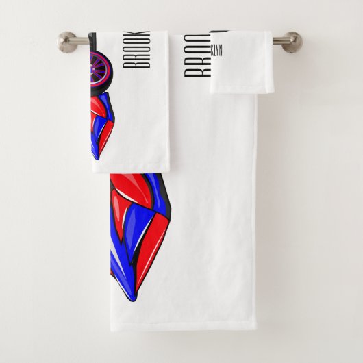 Professionele illustratie van de cartoon van racew bad handdoek (Insitu)