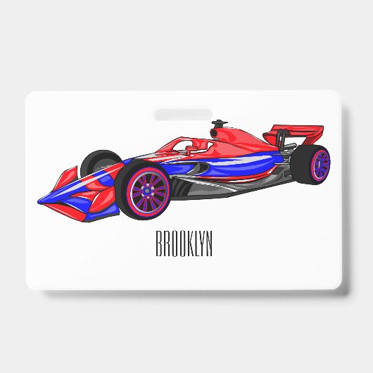 Professionele illustratie van de cartoon van racew badge (Voorzijde)