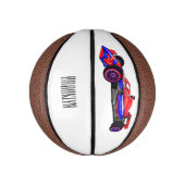 Professionele illustratie van de cartoon van racew basketbal (Verticaal)