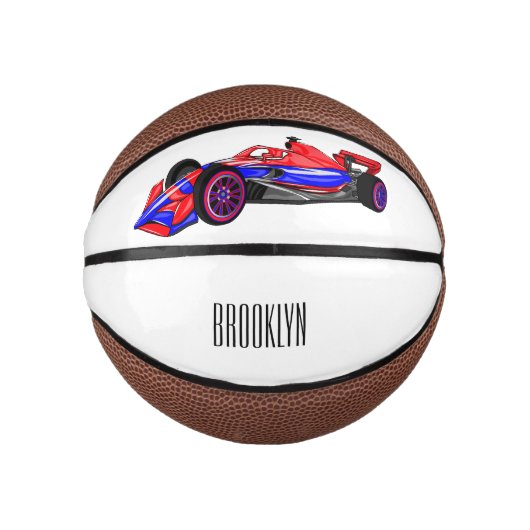 Professionele illustratie van de cartoon van racew basketbal (Voorkant)