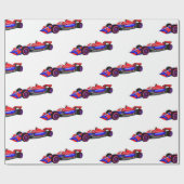 Professionele illustratie van de cartoon van racew cadeaupapier (Vlak)