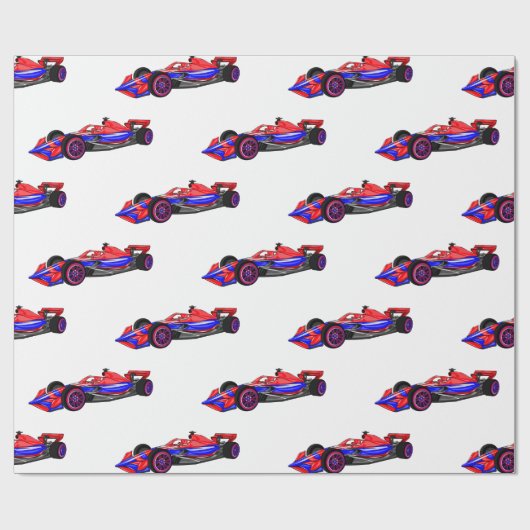 Professionele illustratie van de cartoon van racew cadeaupapier (Vlak)