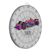 Professionele illustratie van de cartoon van racew dartbord (Voorkant Links)