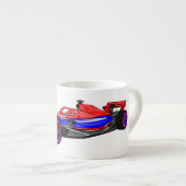 Professionele illustratie van de cartoon van racew espresso kop (Voorkant rechts)