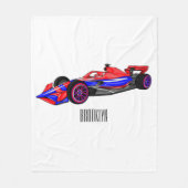 Professionele illustratie van de cartoon van racew fleece deken (Voorkant)