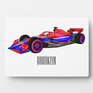 Professionele illustratie van de cartoon van racew fotoplaat