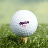 Professionele illustratie van de cartoon van racew golfballen (Insitu Shirt)