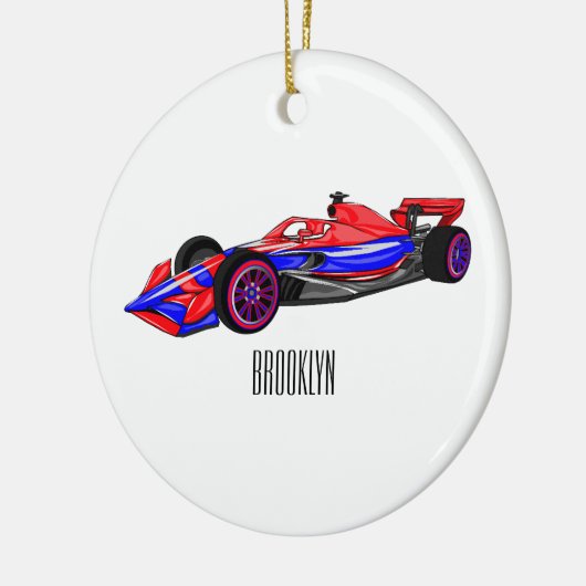 Professionele illustratie van de cartoon van racew keramisch ornament (Links)