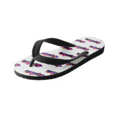 Professionele illustratie van de cartoon van racew kinder teenslippers (Schuin)