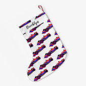 Professionele illustratie van de cartoon van racew kleine kerstsok (Achterkant (Hangend))