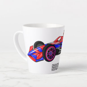 Professionele illustratie van de cartoon van racew latte mok