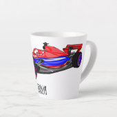 Professionele illustratie van de cartoon van racew latte mok (Rechterhoek)